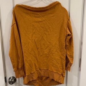Pilcro by Anthropologie Niki Bubble Mustard Yellow Sweatshirt